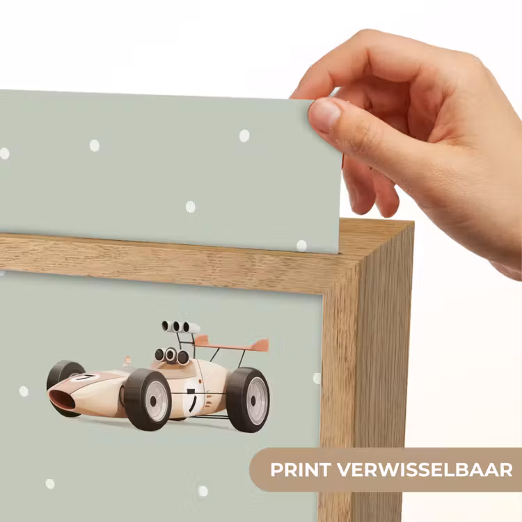 Nachtlampje - Beige - Raceauto - Stippen — 4