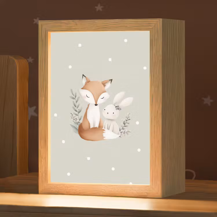 Nachtlampje - Minimalistisch - Dieren - Bladeren - Stippen — 1