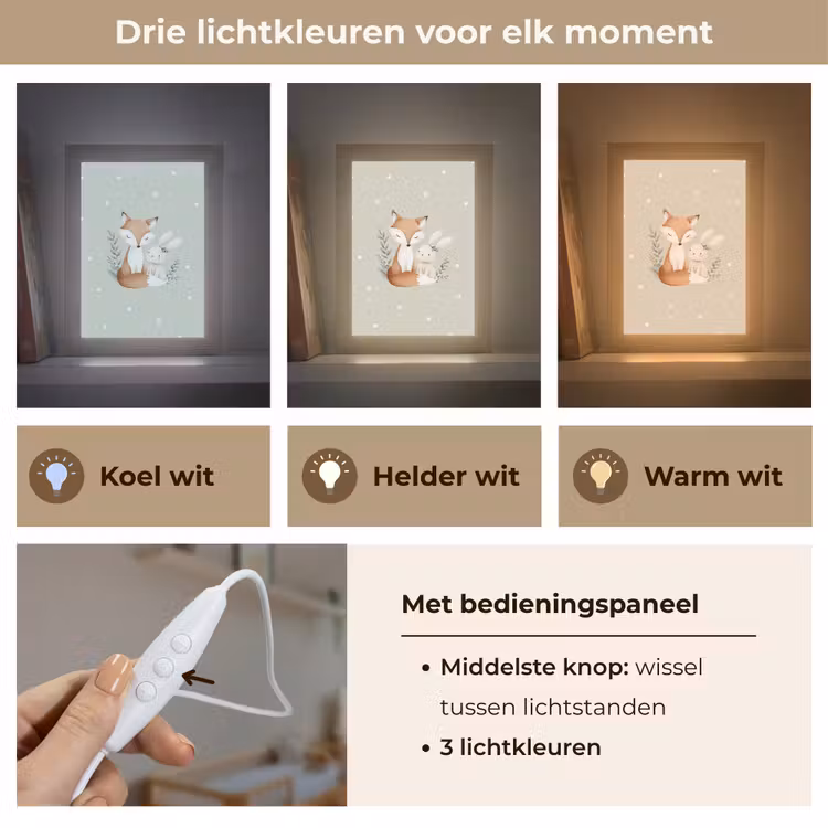 Nachtlampje - Minimalistisch - Dieren - Bladeren - Stippen — 7