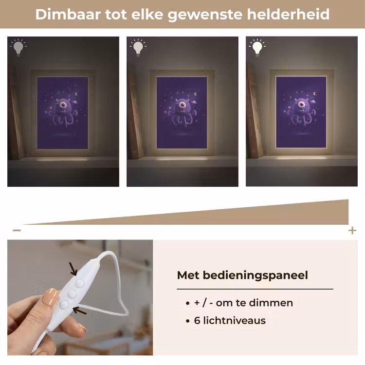 Nachtlampje - Paars Eenogig Monster Ruimte — 6
