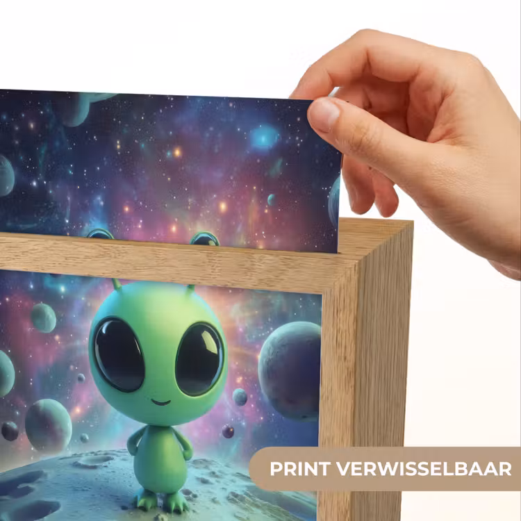 Nachtlampje - Groene Alien op Maan — 4