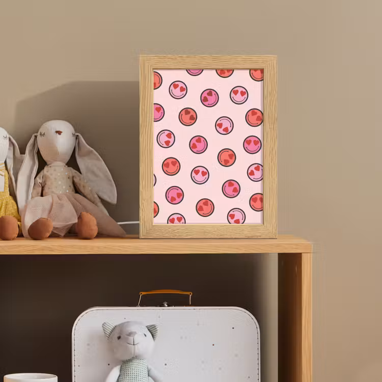 Nachtlampje - Smileys - Hartjes - Roze — 3