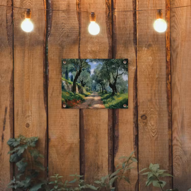 Tuinposter - Pad - Bomen - Schaduw - — 2