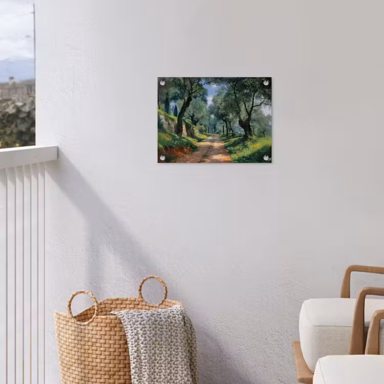 Tuinposter - Pad - Bomen - Schaduw - — 3