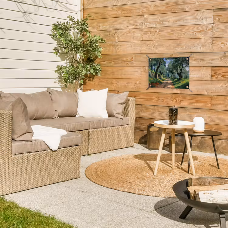 Tuinposter - Pad - Bomen - Schaduw - — 4