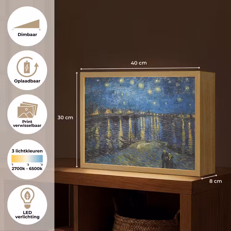 Lightbox - Wandlamp - Van Gogh - Brug - Oude meesters — 10