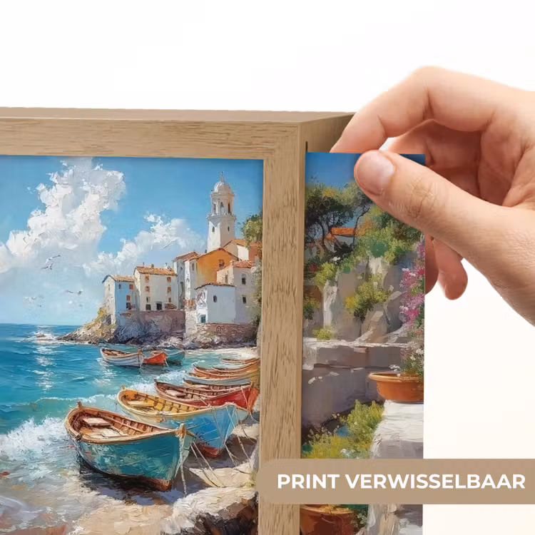 Lightbox - Wandlamp - Boten - Rotsen - Zee - Zon — 6