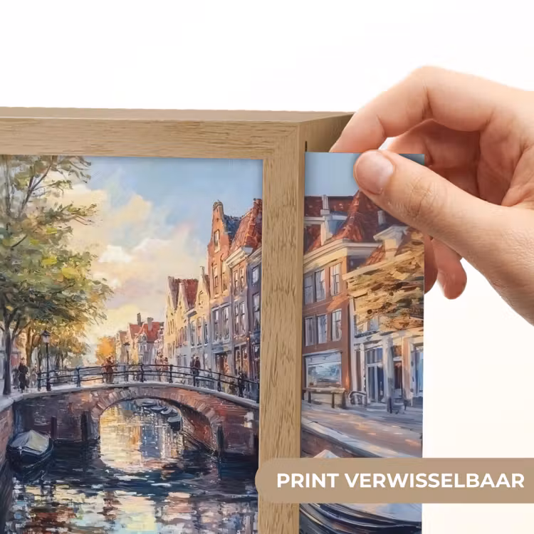 Lightbox - Wandlamp - Brug - Stad - Huizen - Boot — 6