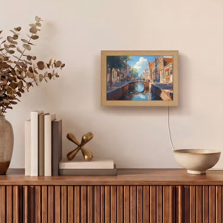 Lightbox - Wandlamp - Stad - Gracht - Zon - Fietsen — 4