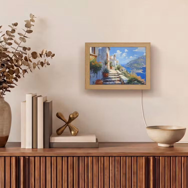 Lightbox - Wandlamp - Trap - Huizen - Berglandschap - Zee — 4