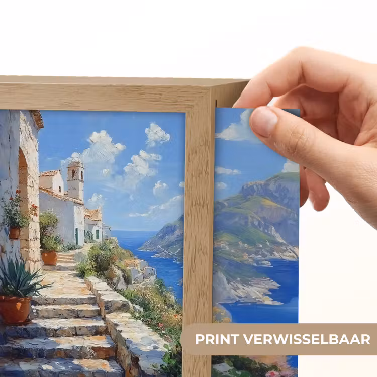Lightbox - Wandlamp - Trap - Huizen - Berglandschap - Zee — 6