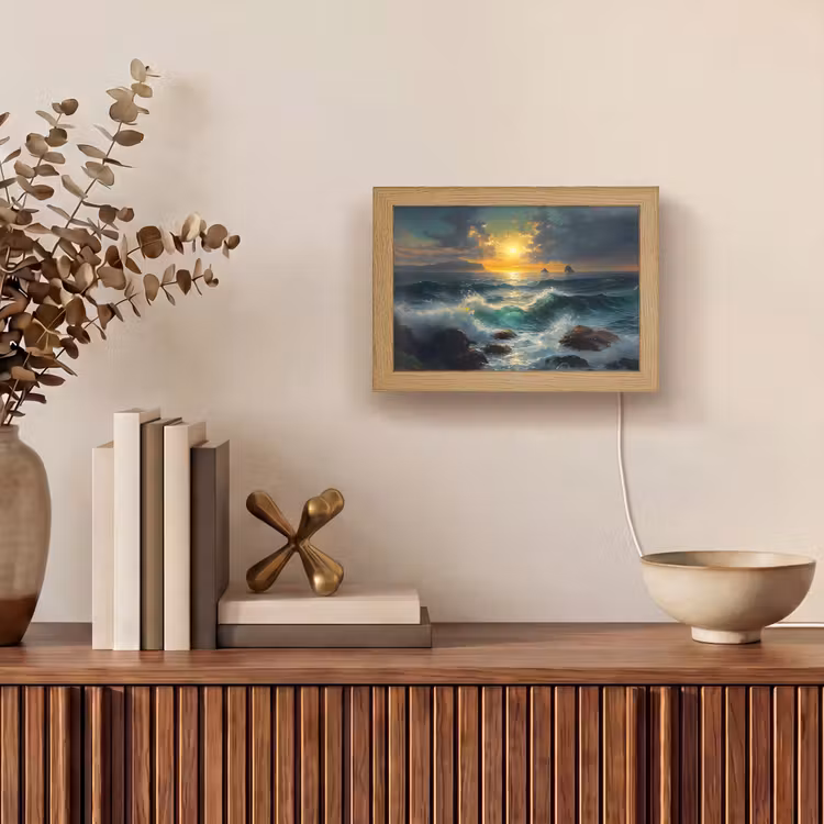 Lightbox - Wandlamp - Zee - Zon - Golven - Rotsen — 4