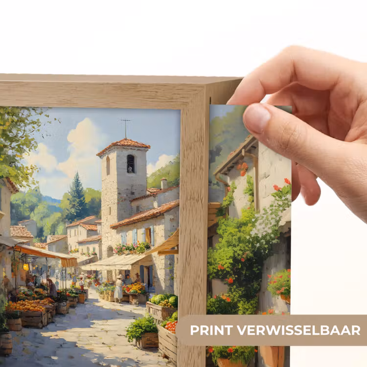 Lightbox - Wandlamp - Dorp - Zon - Kraampjes - Huizen — 6