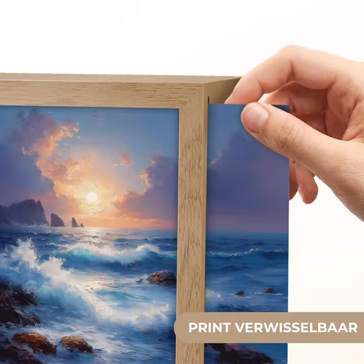 Lightbox - Wandlamp - Golven - Zee - Kleurrijk - Rotsen — 6
