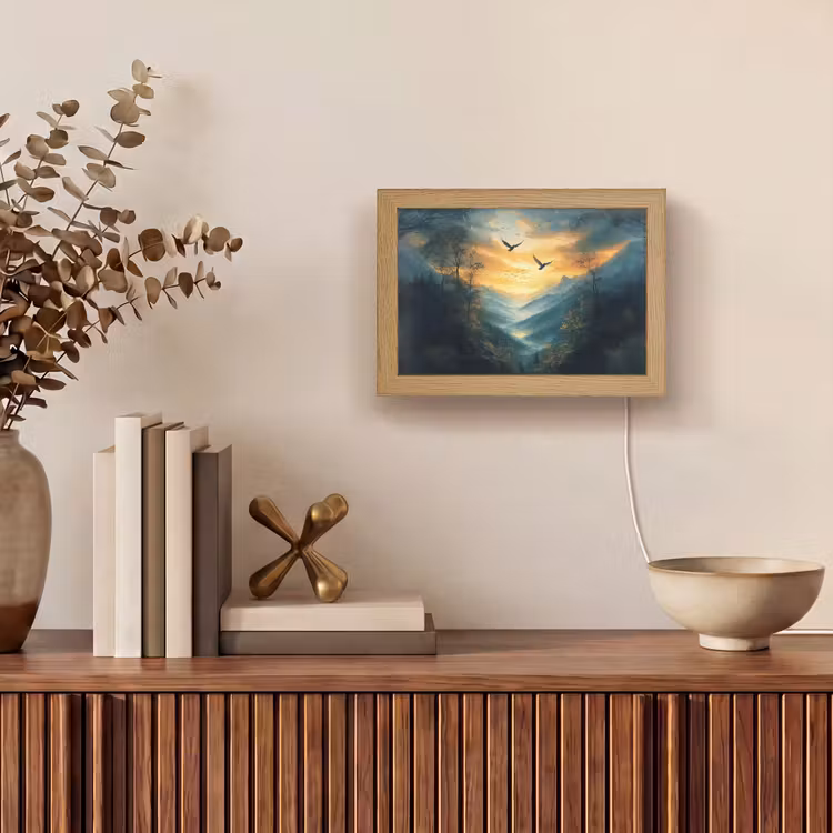 Lightbox - Wandlamp - Vogels - Zon - Bomen - Groen — 4