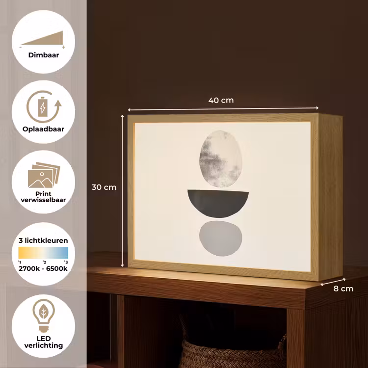 Lightbox - Wandlamp - Beige - Japandi - Wabi sabi — 10