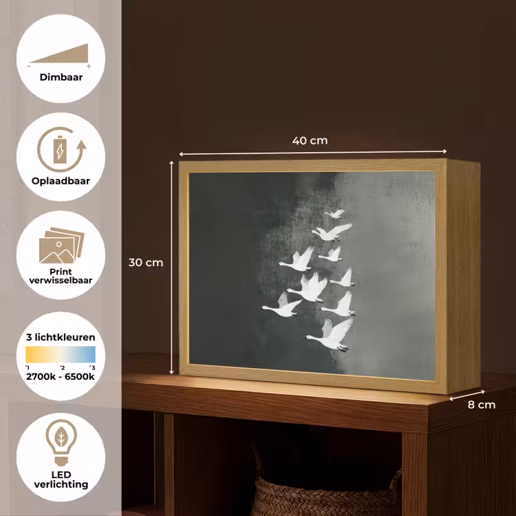 Lightbox - Wandlamp - Vogel - Japandi - Groen — 10