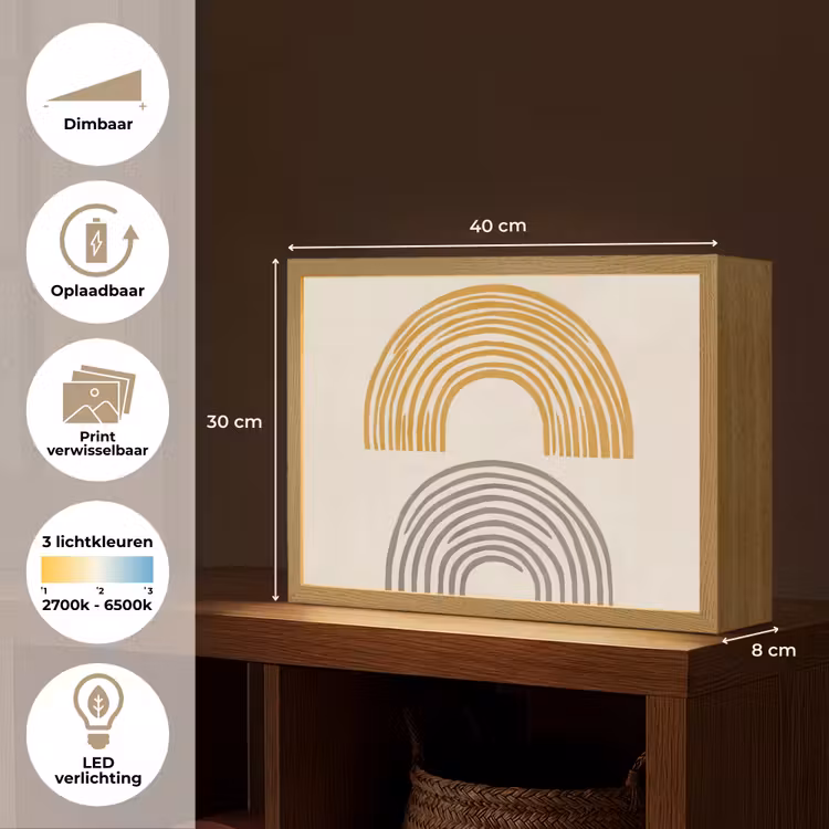 Lightbox - Wandlamp - Bogen - Lijnen - Oranje - Minimalistisch — 10