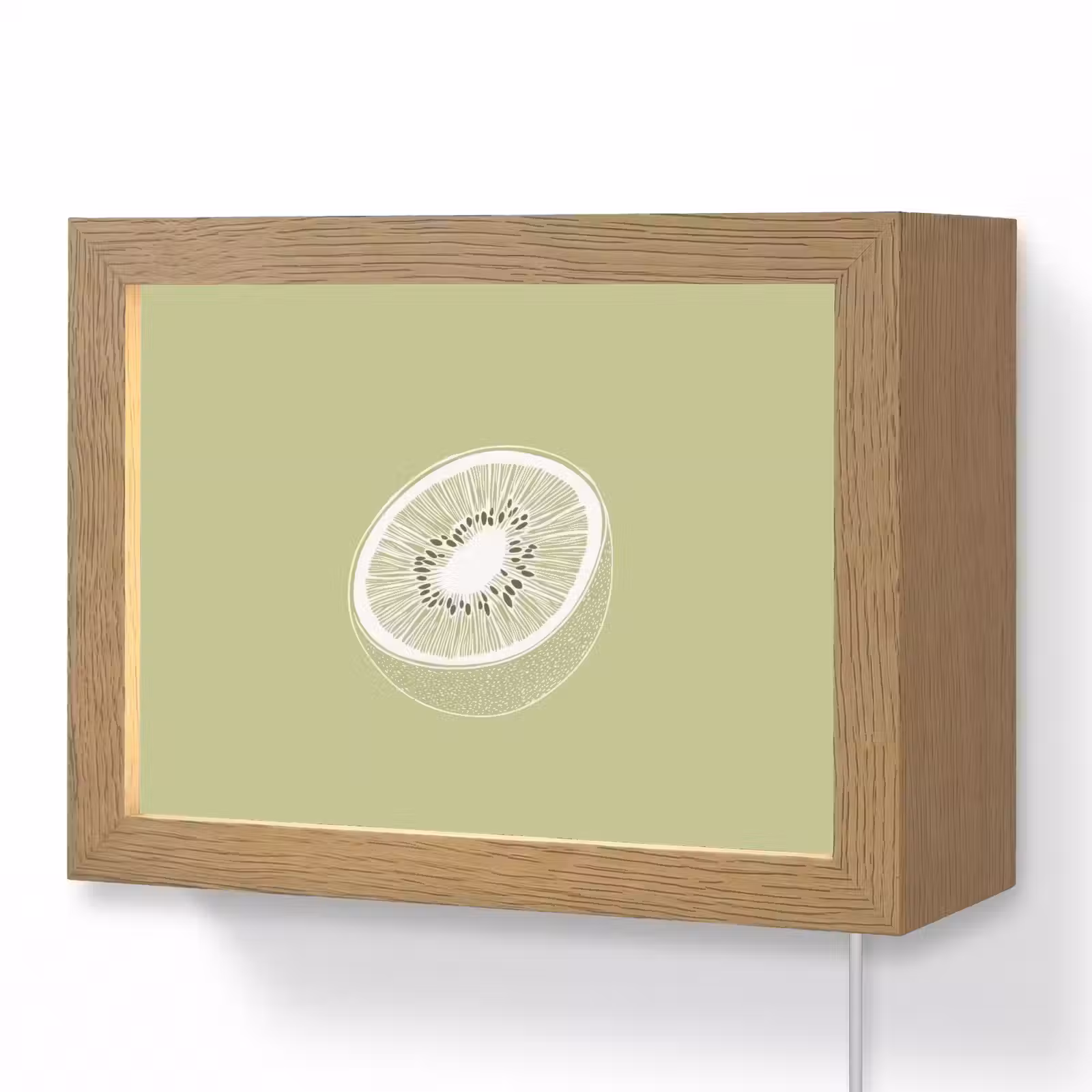 Lightbox - Wandlamp - Kiwi - Lijntekening - Minimalistisch - Groen — 1