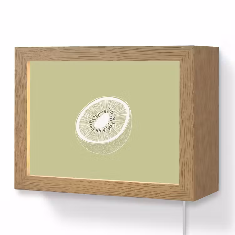 Lightbox - Wandlamp - Kiwi - Lijntekening - Minimalistisch - Groen — 1