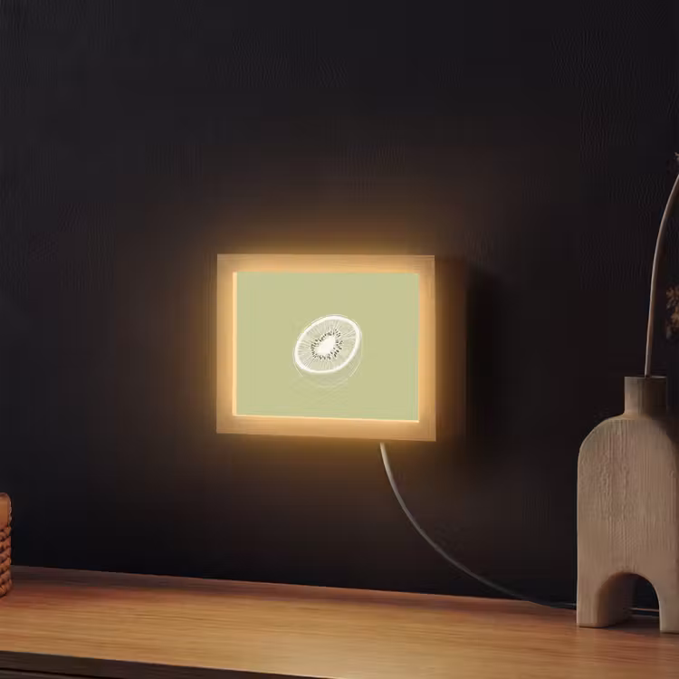 Lightbox - Wandlamp - Kiwi - Lijntekening - Minimalistisch - Groen — 2