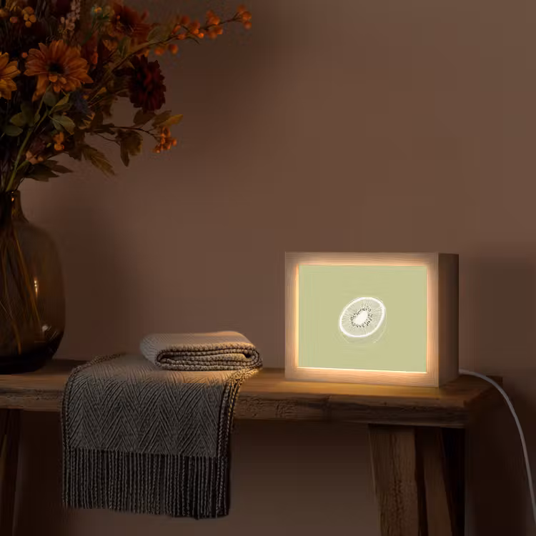 Lightbox - Wandlamp - Kiwi - Lijntekening - Minimalistisch - Groen — 5