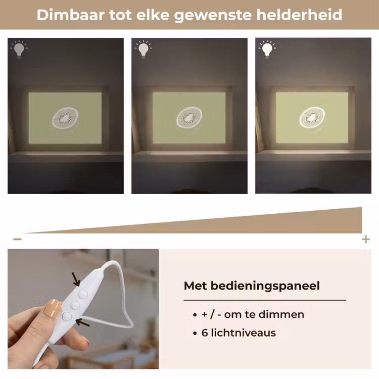 Lightbox - Wandlamp - Kiwi - Lijntekening - Minimalistisch - Groen — 8