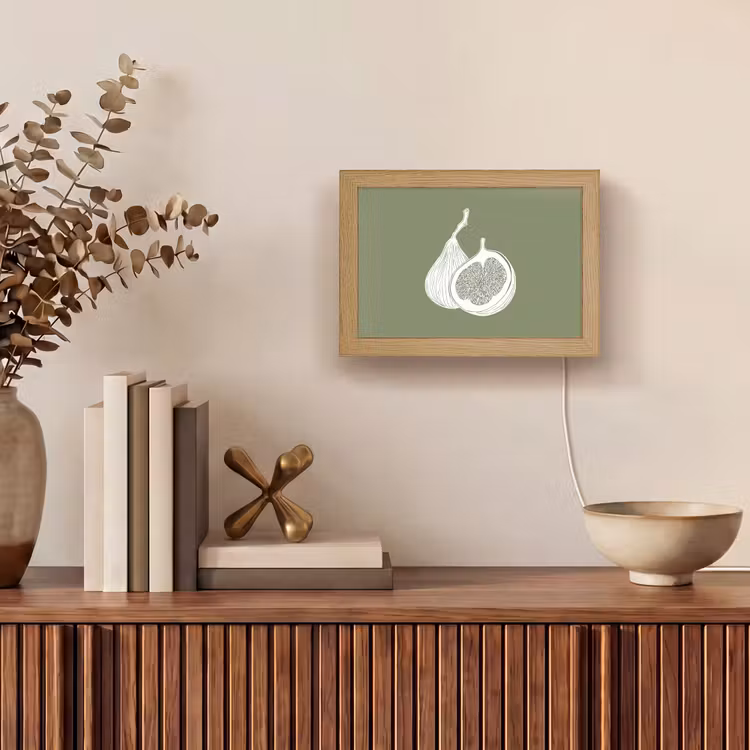 Lightbox - Wandlamp - Vijgen - Minimalistisch - Getekend - Mosgroen — 4