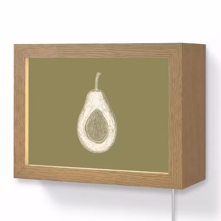 Lightbox - Wandlamp - Avocado - Minimalistisch - Illustratie - Groen — 1