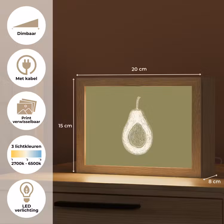 Lightbox - Wandlamp - Avocado - Minimalistisch - Illustratie - Groen — 9