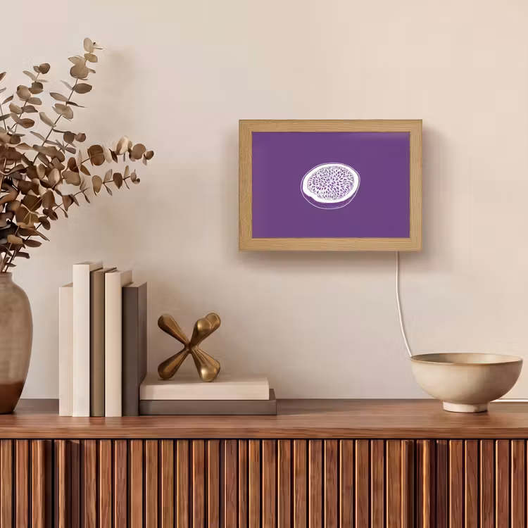 Lightbox - Wandlamp - Passievrucht - Zaadjes - Paars - Minimalistisch — 4