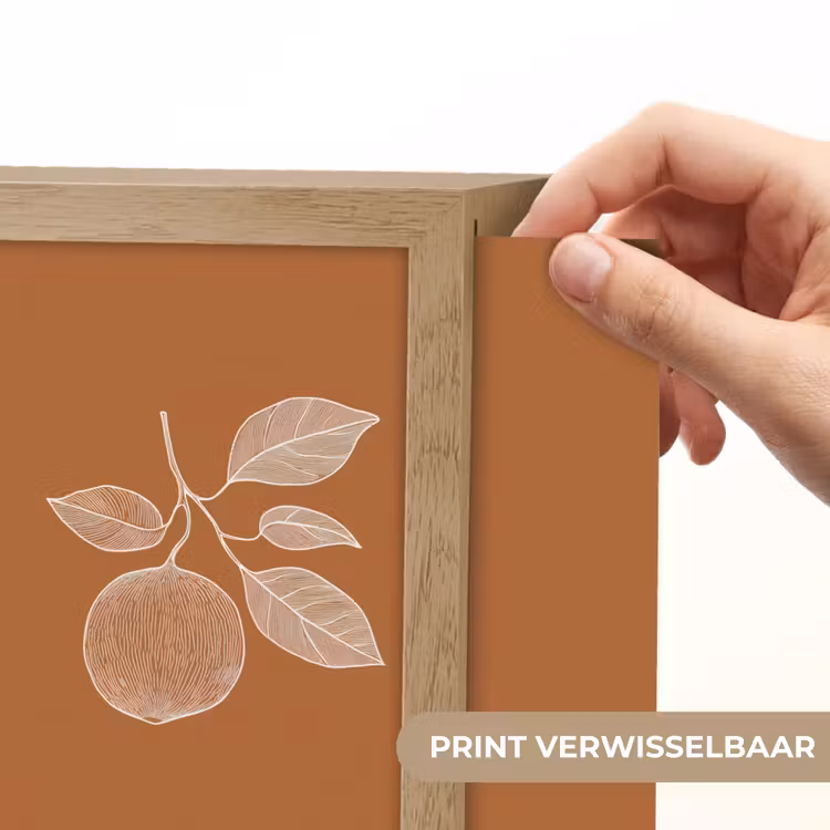 Lightbox - Wandlamp - Sinaasappel - Getekend - Bladeren - Bruin — 6