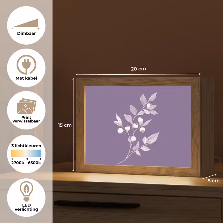 Lightbox - Wandlamp - Tak - Sierlijk - Bladeren - Minimalistisch — 9