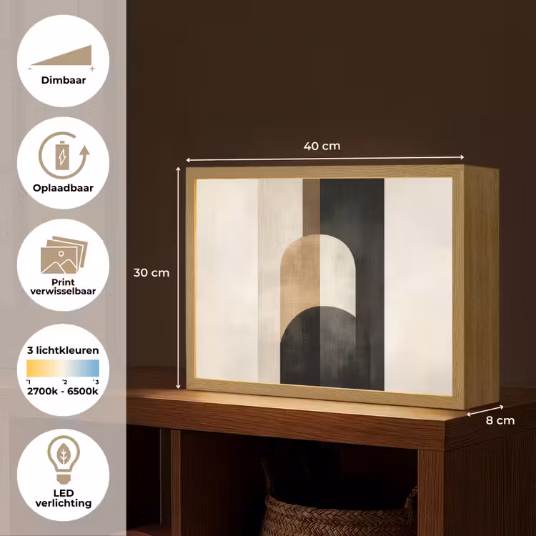 Lightbox - Wandlamp - Geometrische - Vormen - Wit — 10