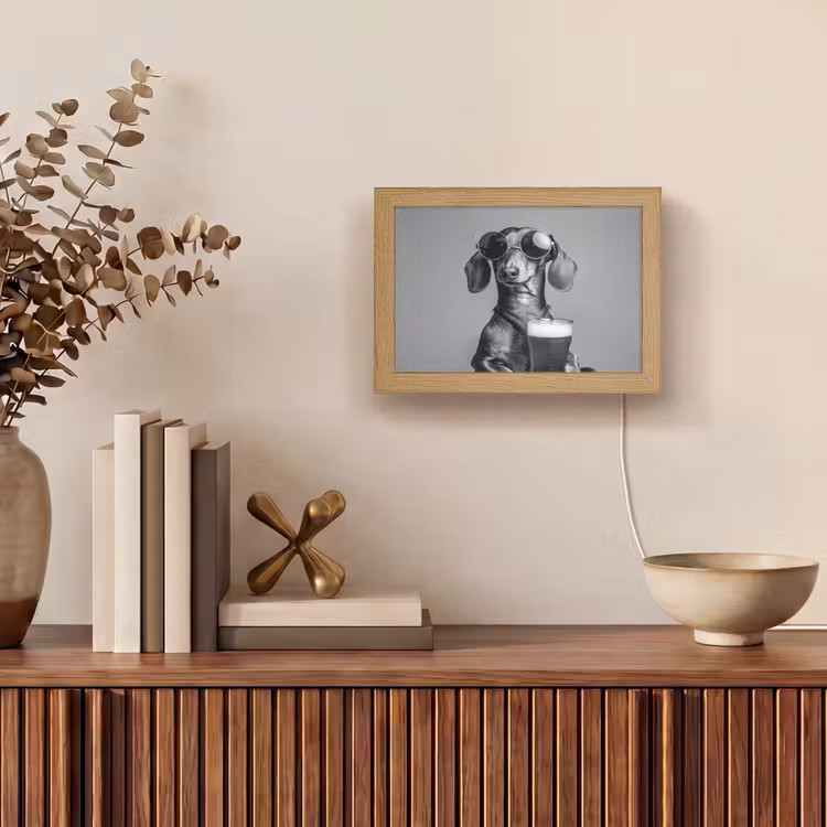 Lightbox - Wandlamp - Teckel - Bier - Glas - Bril — 4