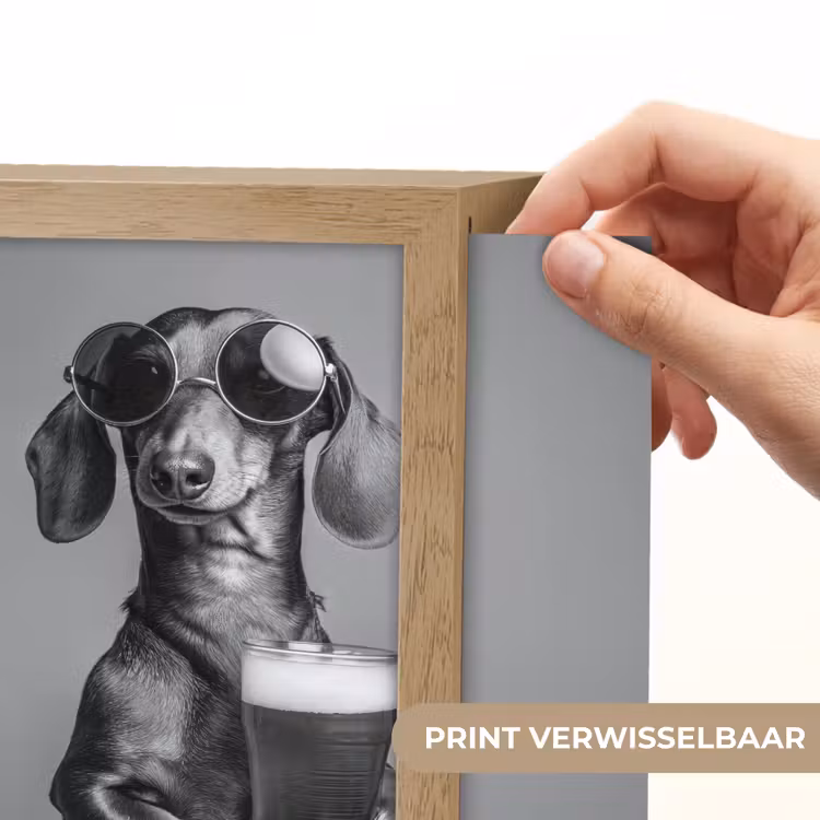 Lightbox - Wandlamp - Teckel - Bier - Glas - Bril — 6