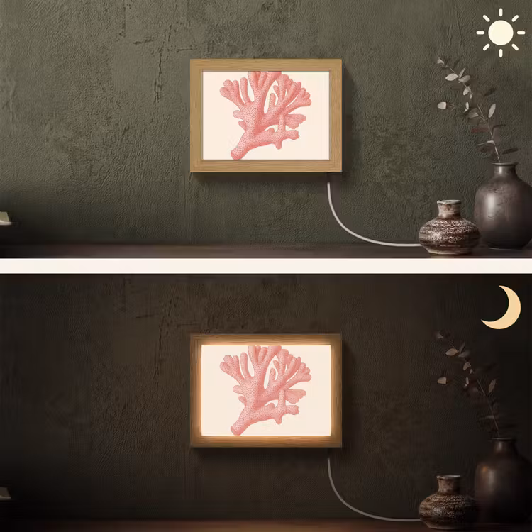 Lightbox - Wandlamp - Koraal - Stipjes - Roze — 3