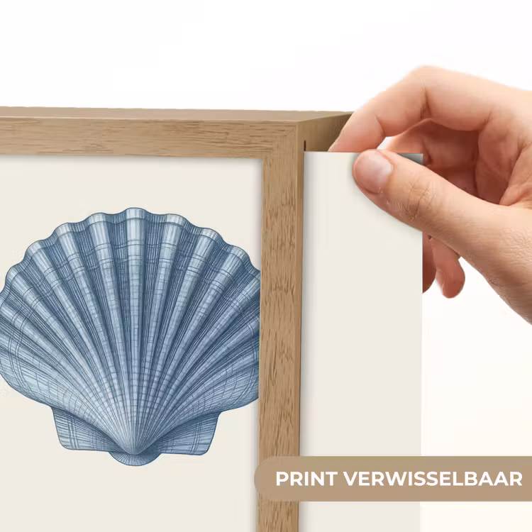 Lightbox - Wandlamp - Ribbels - Blauw - Schelp — 6