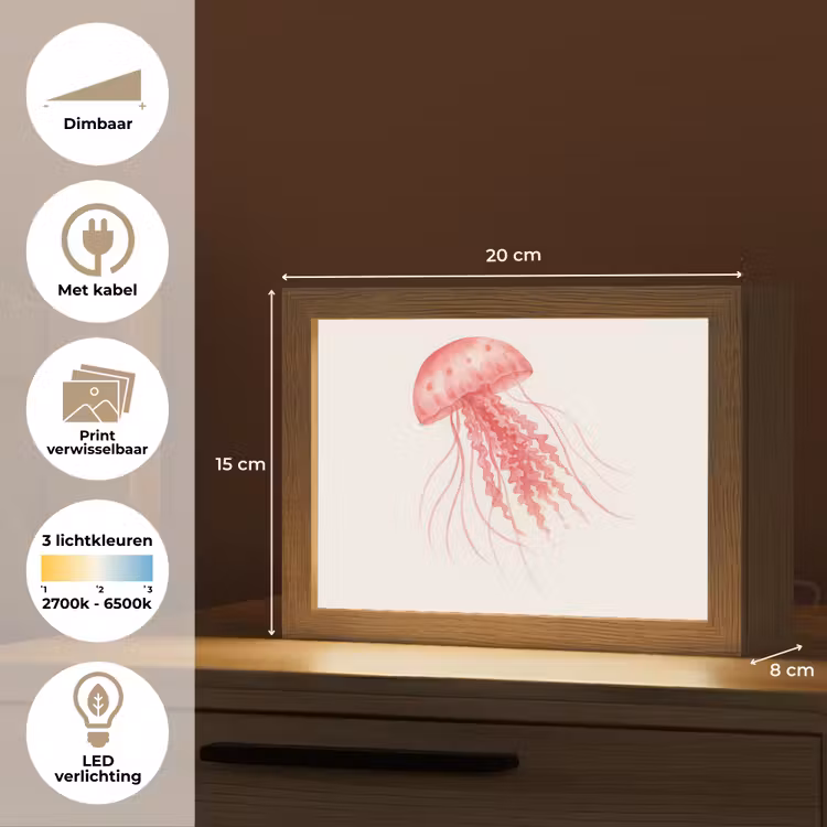 Lightbox - Wandlamp - Kwal - Tentakels - Roze — 9
