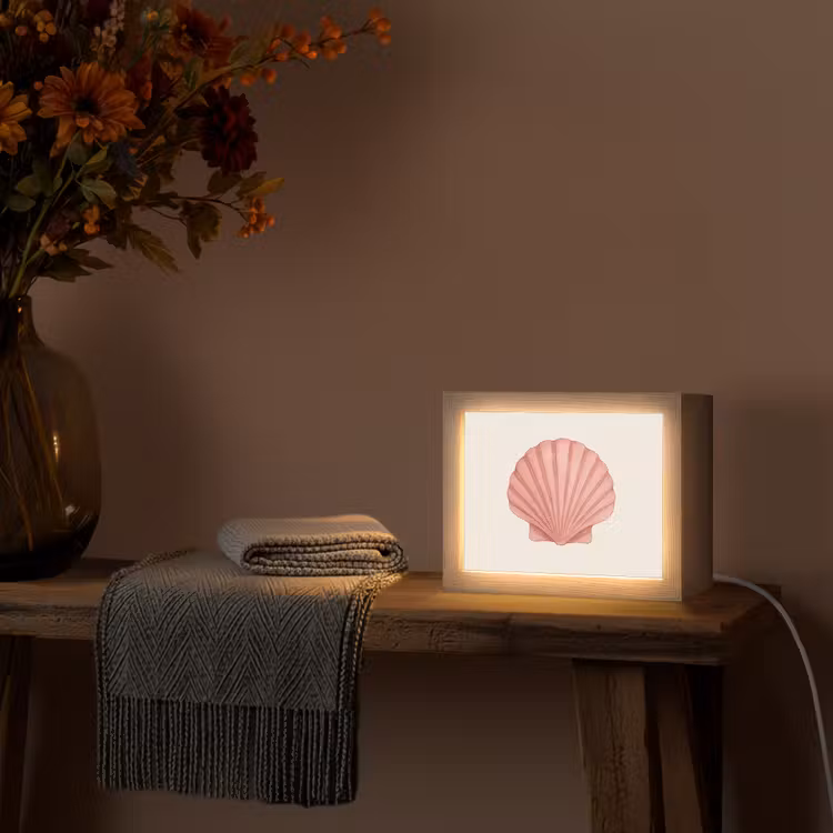 Lightbox - Wandlamp - Schelp - Roze - Ribbels — 5