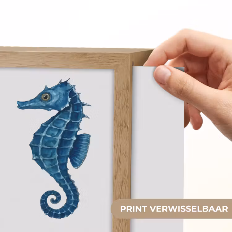 Lightbox - Wandlamp - Zeepaardje - Staart - Blauw — 6