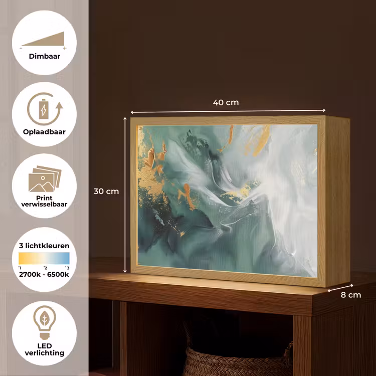 Lightbox - Wandlamp - Groen - Modern - Marmer - Abstract — 10
