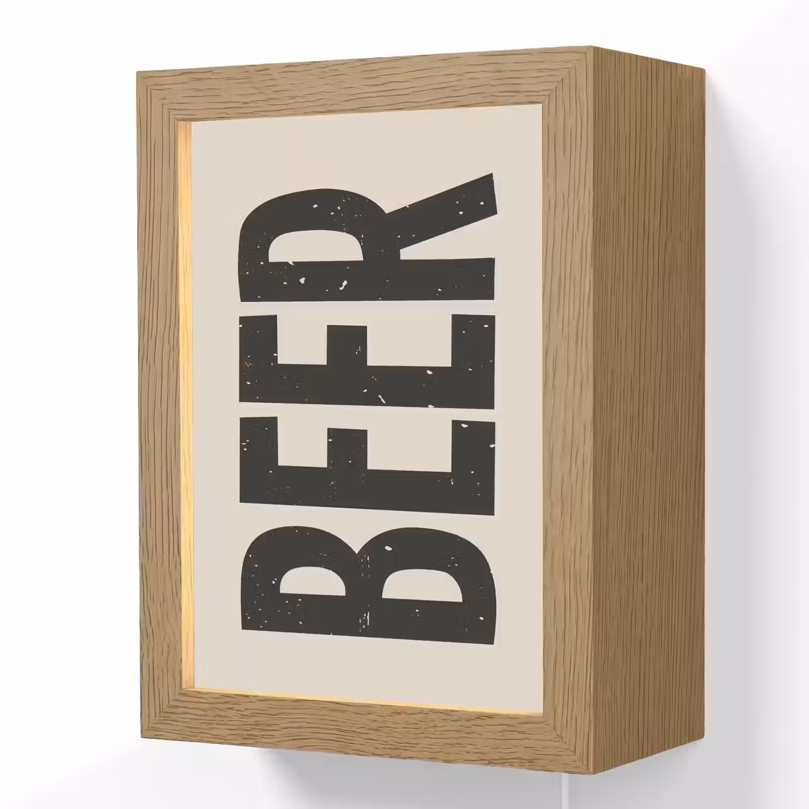 Lightbox - Wandlamp - Beer - Vintage - Zwart - Beige — 1