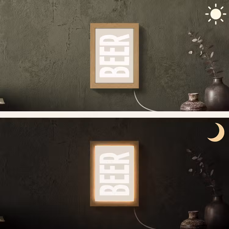 Lightbox - Wandlamp - Beer - Japandi - Beige - Decoratie — 3