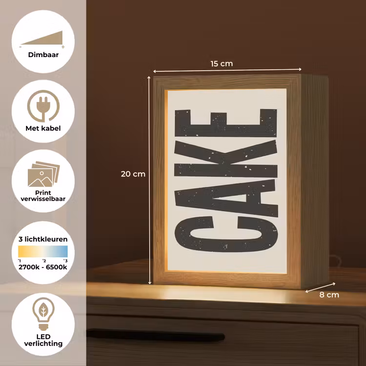 Lightbox - Wandlamp - Beige - Japandi - Cake - Decoratie — 9