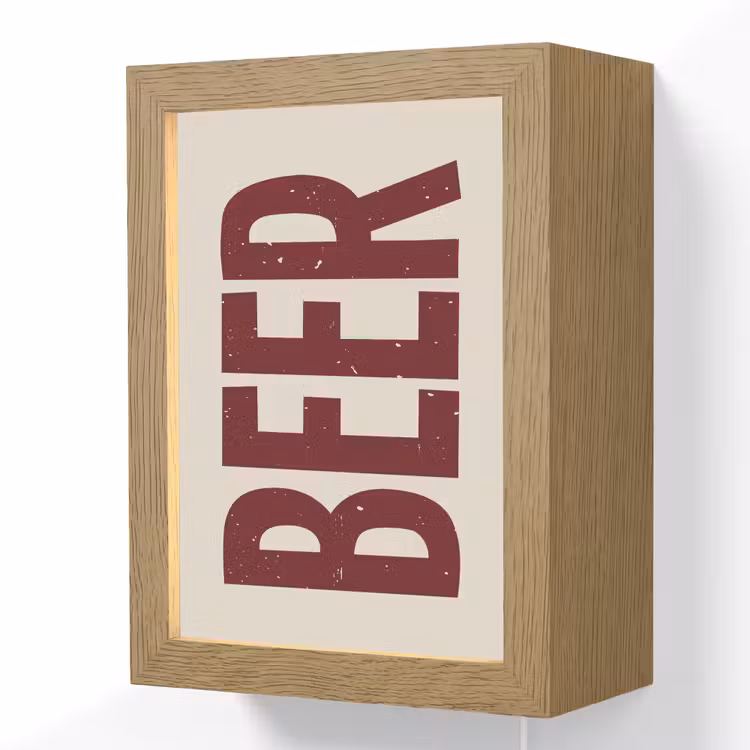 Lightbox - Wandlamp - Japandi - Beer - Red - Retro — 1