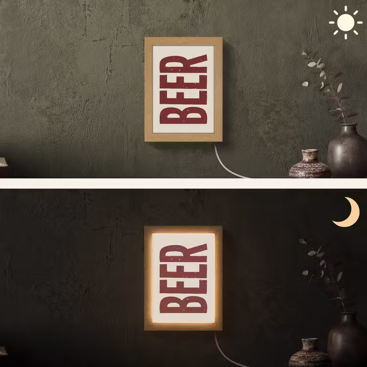 Lightbox - Wandlamp - Japandi - Beer - Red - Retro — 3