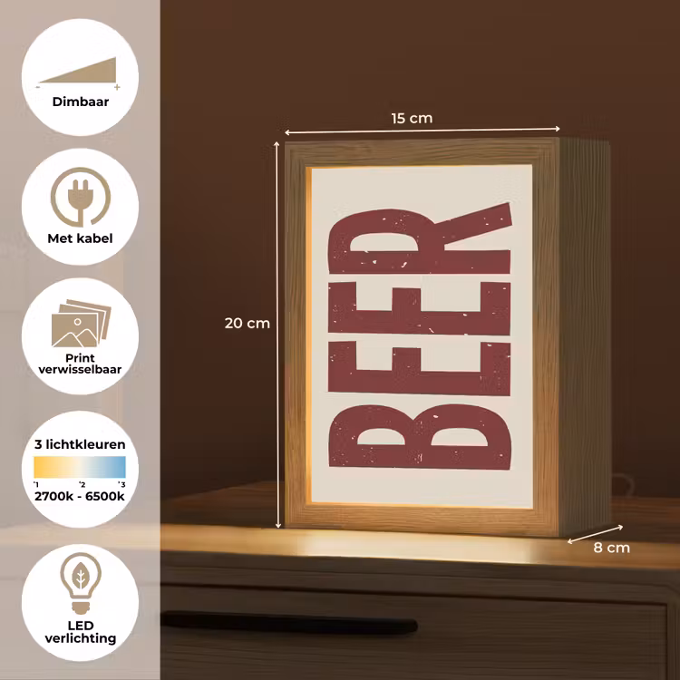Lightbox - Wandlamp - Japandi - Beer - Red - Retro — 9