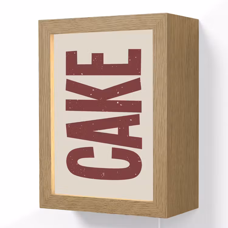 Lightbox - Wandlamp - Red - Cake - Decoratie - Eten — 1