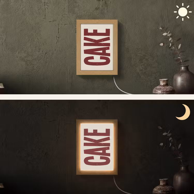 Lightbox - Wandlamp - Red - Cake - Decoratie - Eten — 3